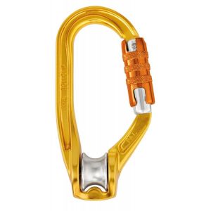 Mosqueton con polea triple bloqueo (triact lock) petzl rollclip